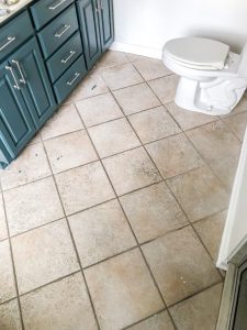 Do you install flooring before shower?