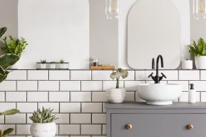 What is a timeless colour for a bathroom?